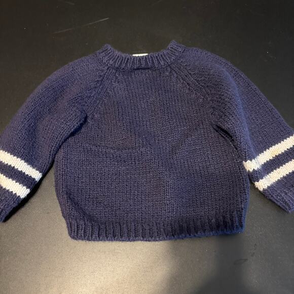 GYMBOREE Baby Boys Navy Blue Knit Crew  Ship Anchor Sweater Sz 12-18 Months - Picture 2 of 4